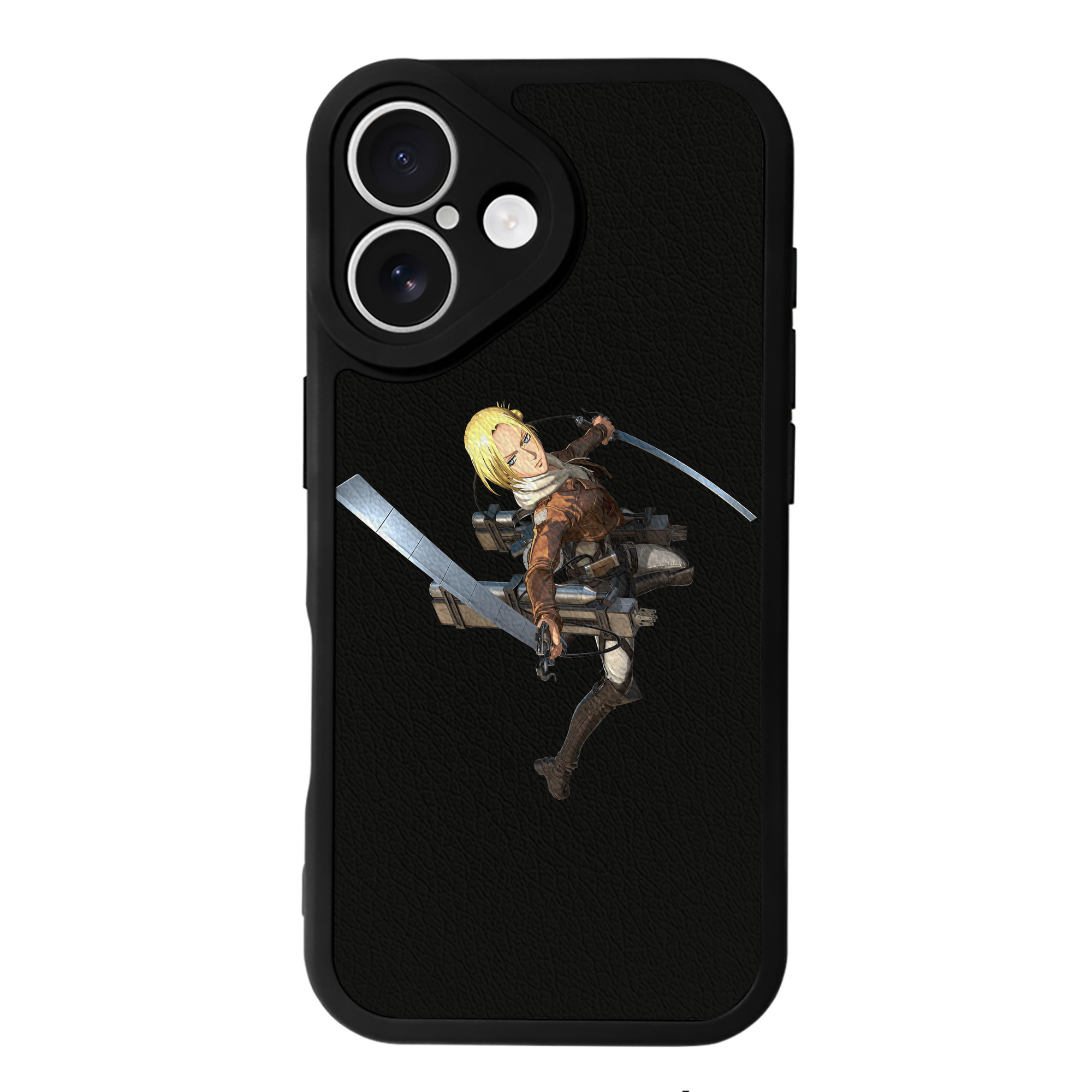 （画像用） 進撃の巨人 アニ・レオンハート Attack on Titan Annie Leonhart 【iPhone 16シリーズ対応】シリコンスマホケース（レザー調） 材質：シリコン